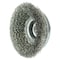 Weiler 6" Crimped Wire Cup Brush .020" Stainless Steel Fill 5/8"-11 UNC Nut 14166 - alternate 2